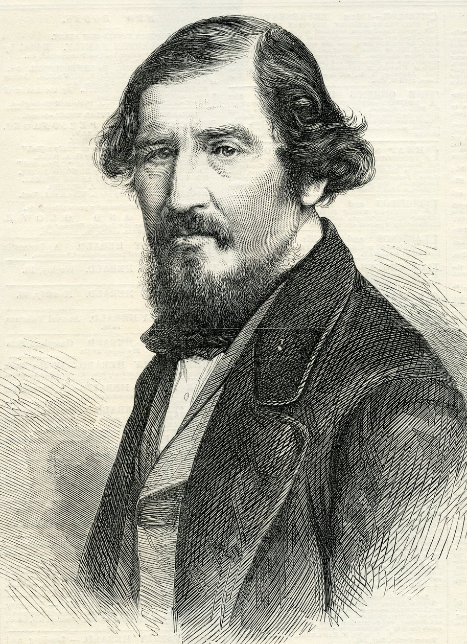 البروفيسور أيتون (1813-1865) من أخبار لندن المصورة 19 أغسطس 1865 (النقش بواسطة مدرسة اللغة الإنجليزية