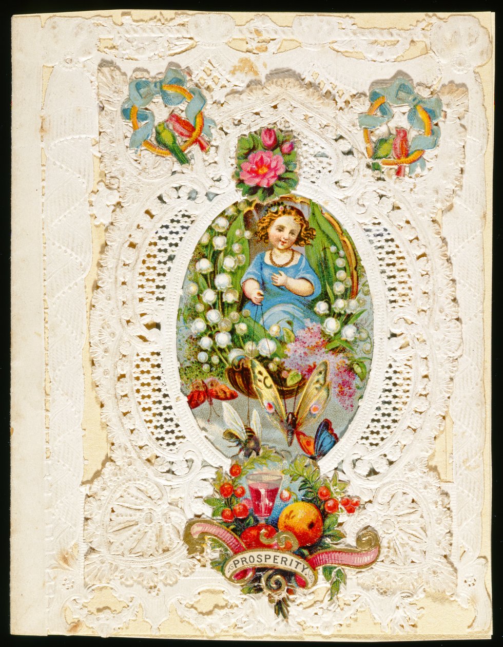 الازدهار ، بطاقة عيد الحب ، 1870 (لون ليثو على ورق) بواسطة مدرسة اللغة الإنجليزية