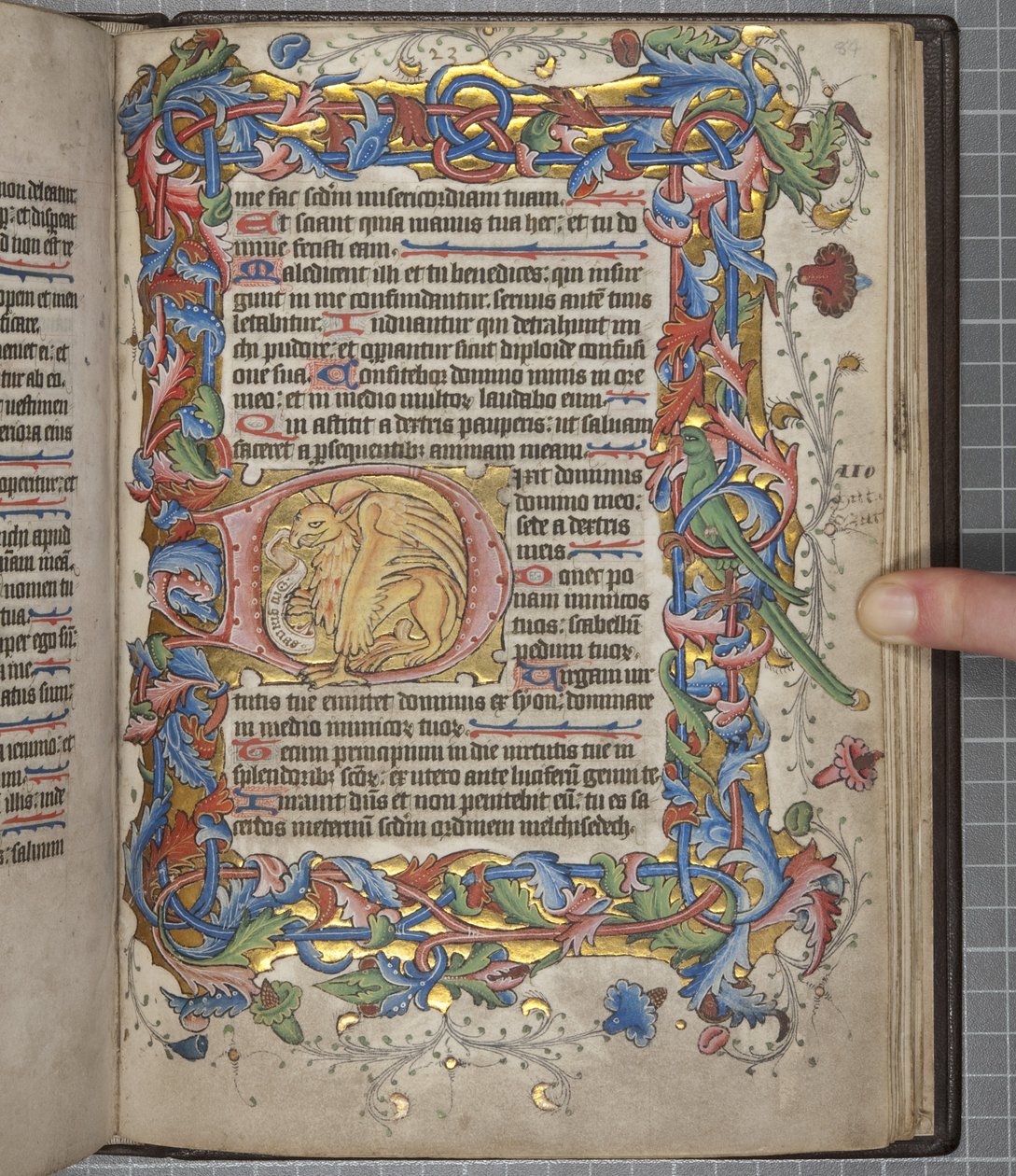 Psalter with Sarum use calendar, Fol 82 recto, c.1425-75 (ink, paint & gold on vellum) بواسطة مدرسة اللغة الإنجليزية