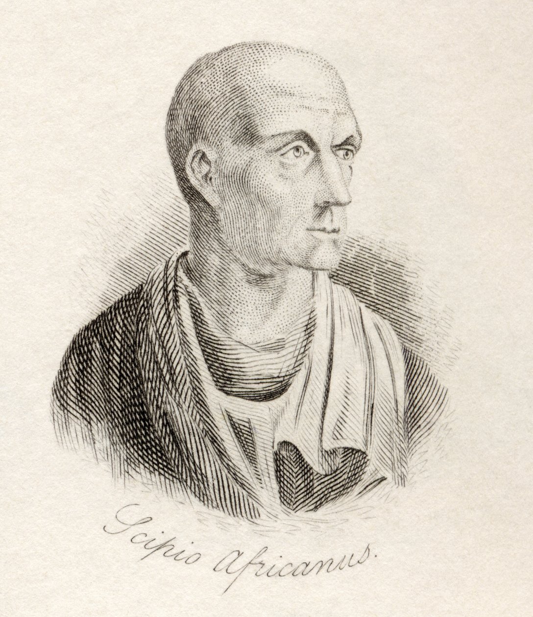 سكيبيو أفريكانوس ، من قاموس كراب التاريخي ، نُشر عام 1825 بواسطة مدرسة اللغة الإنجليزية