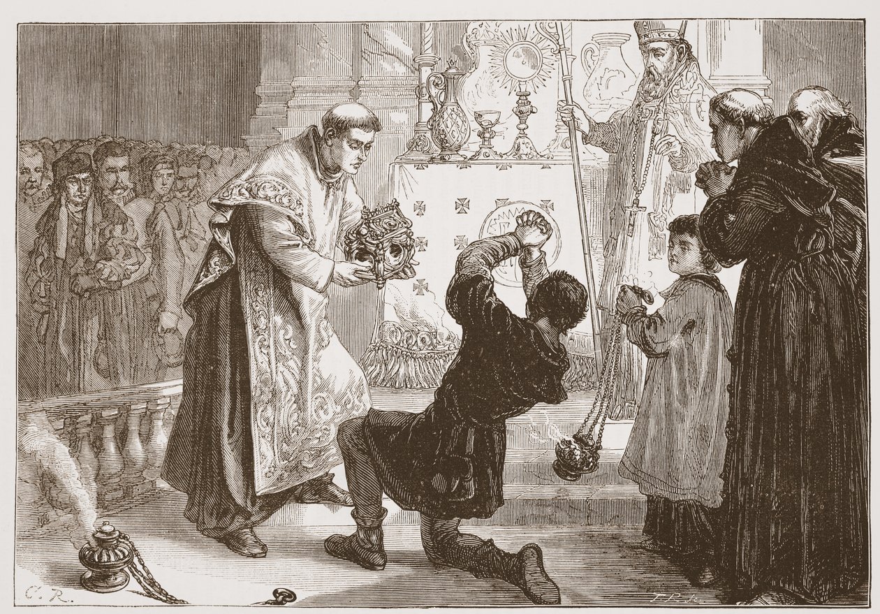 Radziwills Miracle: علاج شيطاني زائف ، توضيح من تاريخ البروتستانتية بقلم جيمس أيتكين ويلي (1808-1890) ، حانة. 1878 بواسطة مدرسة اللغة الإنجليزية