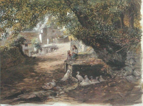 يستريح في الظل ، حوالي 1880 (ألوان مائية على ورق) بواسطة مدرسة اللغة الإنجليزية