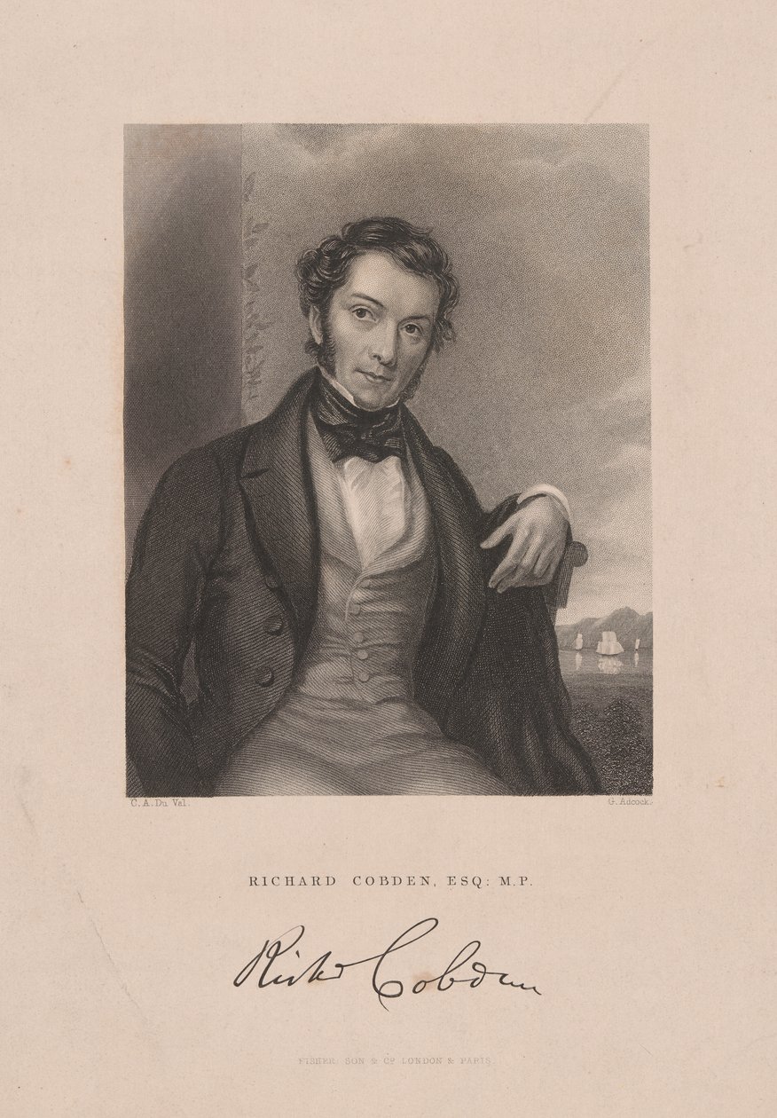 ريتشارد كوبدن ، 1843 (نقش) بواسطة مدرسة اللغة الإنجليزية