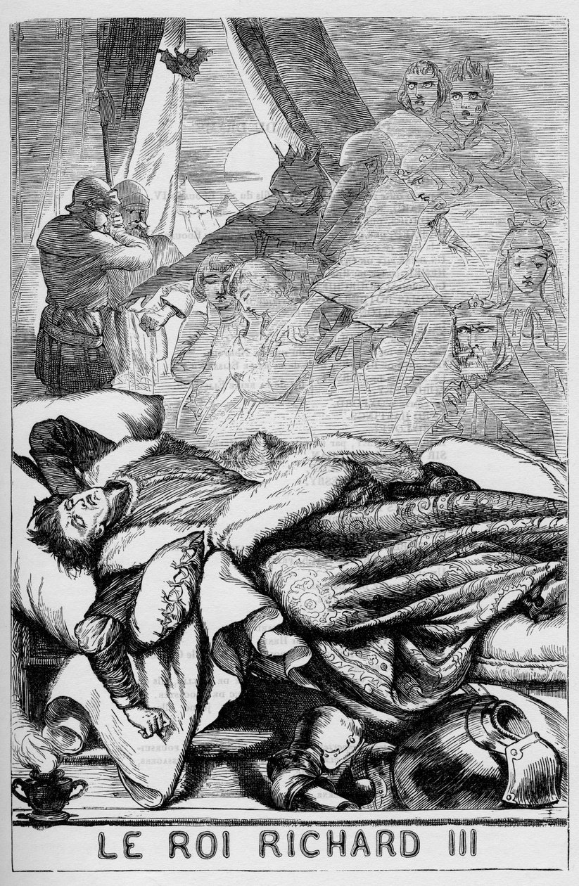 ريتشارد الثالث (حياة وموت ريتشارد الثالث) - رسم توضيحي في "" يكمل دي ويليام شكسبير "" 1866 - الرسوم التوضيحية والشكل العام لهذه الطبعة مستعارة من شكسبير المصور لكاسيل ، والذي نُشر في لندن بواسطة مدرسة اللغة الإنجليزية