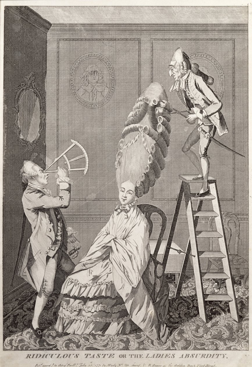 طعم مثير للسخرية أو سخافة السيدات ، حانة. دارلي ، لندن ، 1771 بواسطة مدرسة اللغة الإنجليزية