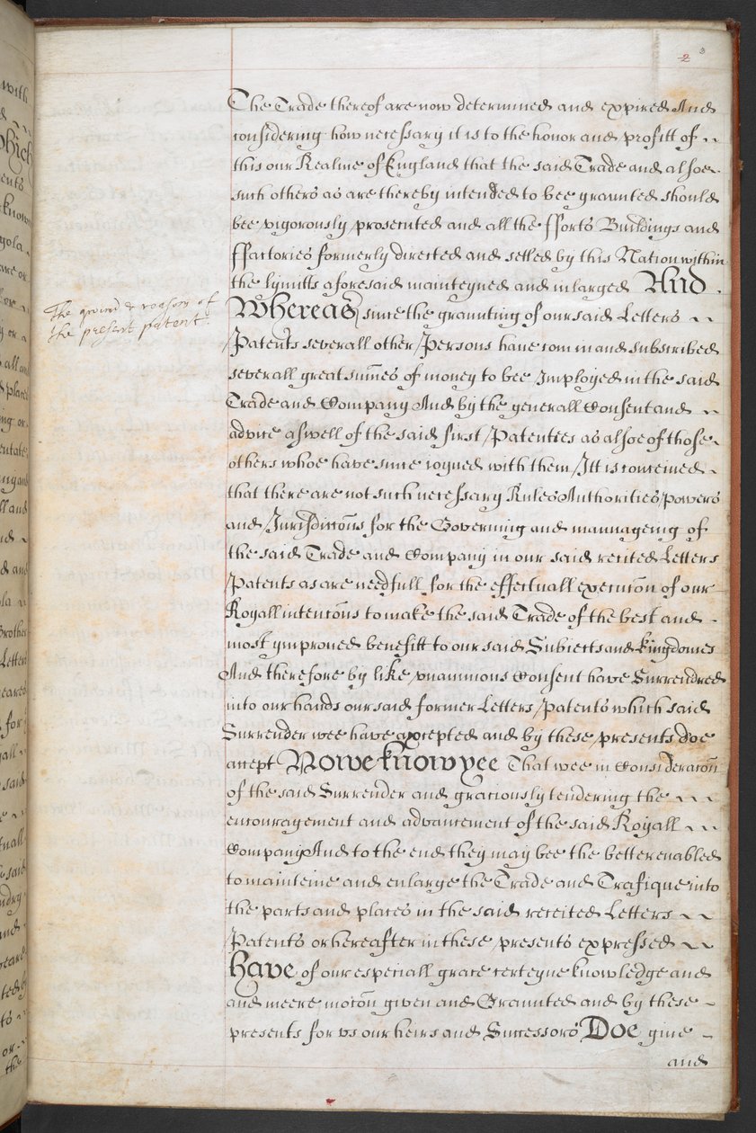 الميثاق الملكي الممنوح لشركة Royal English Merchant Adventurers التجارية إلى إفريقيا بواسطة مدرسة اللغة الإنجليزية