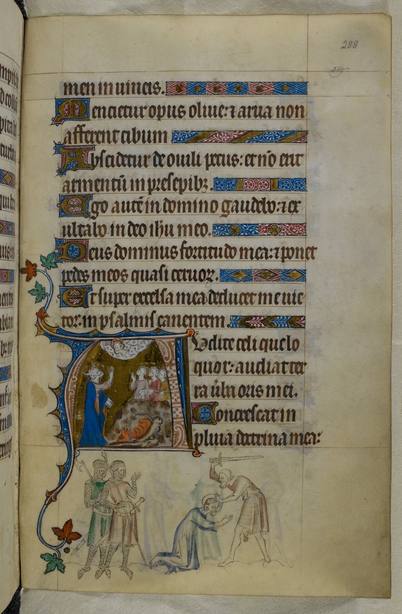 Royal MS 2 B VII f.288r ، from The Queen Mary Psalter، c.1310-20 (ورق) بواسطة مدرسة اللغة الإنجليزية