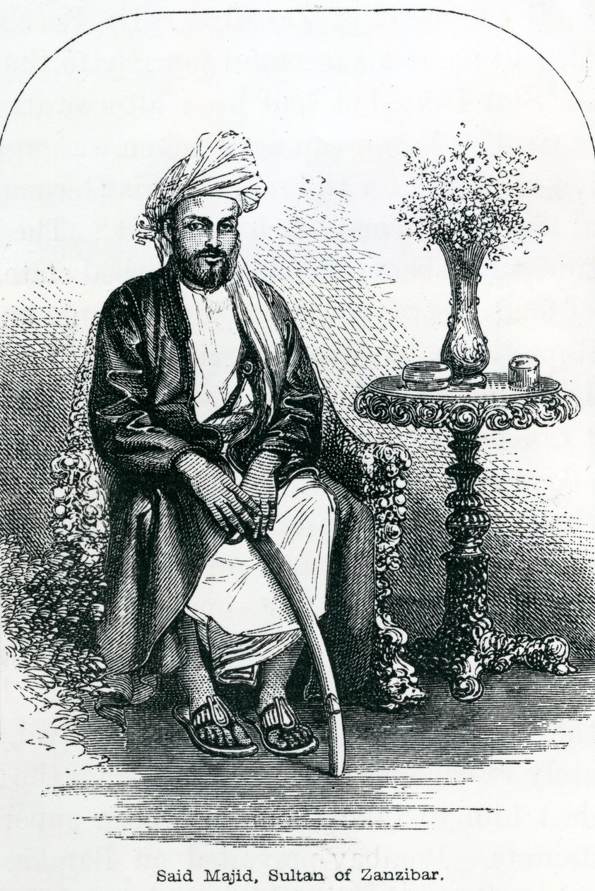 سعيد ماجد ، سلطان زنجبار (نقش) بواسطة مدرسة اللغة الإنجليزية