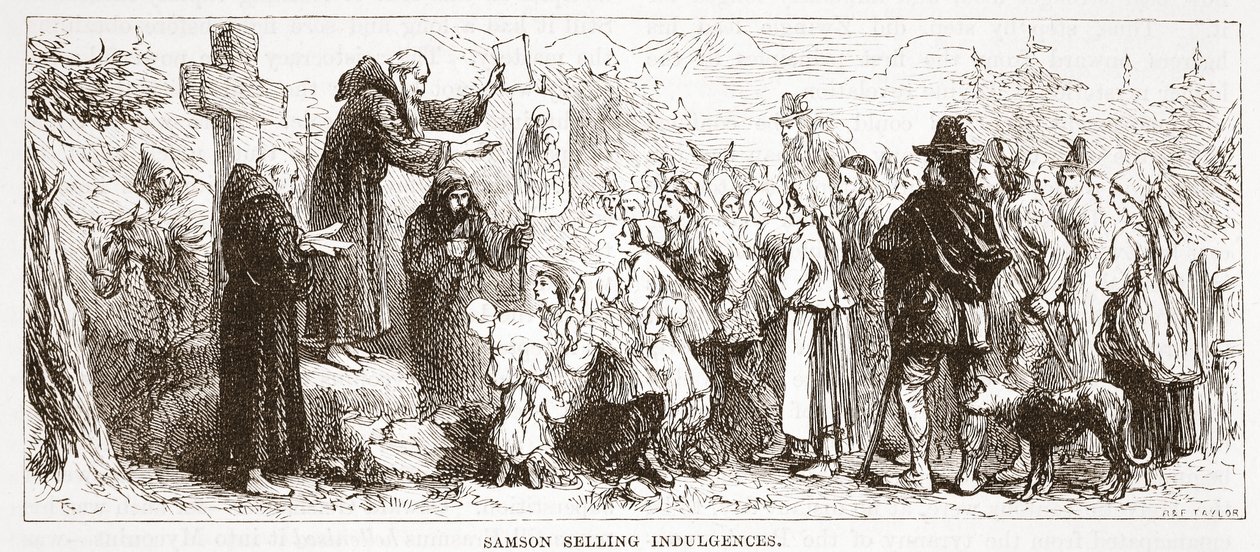 شمشون بيع الانغماس ، التوضيح من تاريخ البروتستانتية بقلم جيمس أيتكين ويلي (1808-1890) ، حانة. 1878 بواسطة مدرسة اللغة الإنجليزية