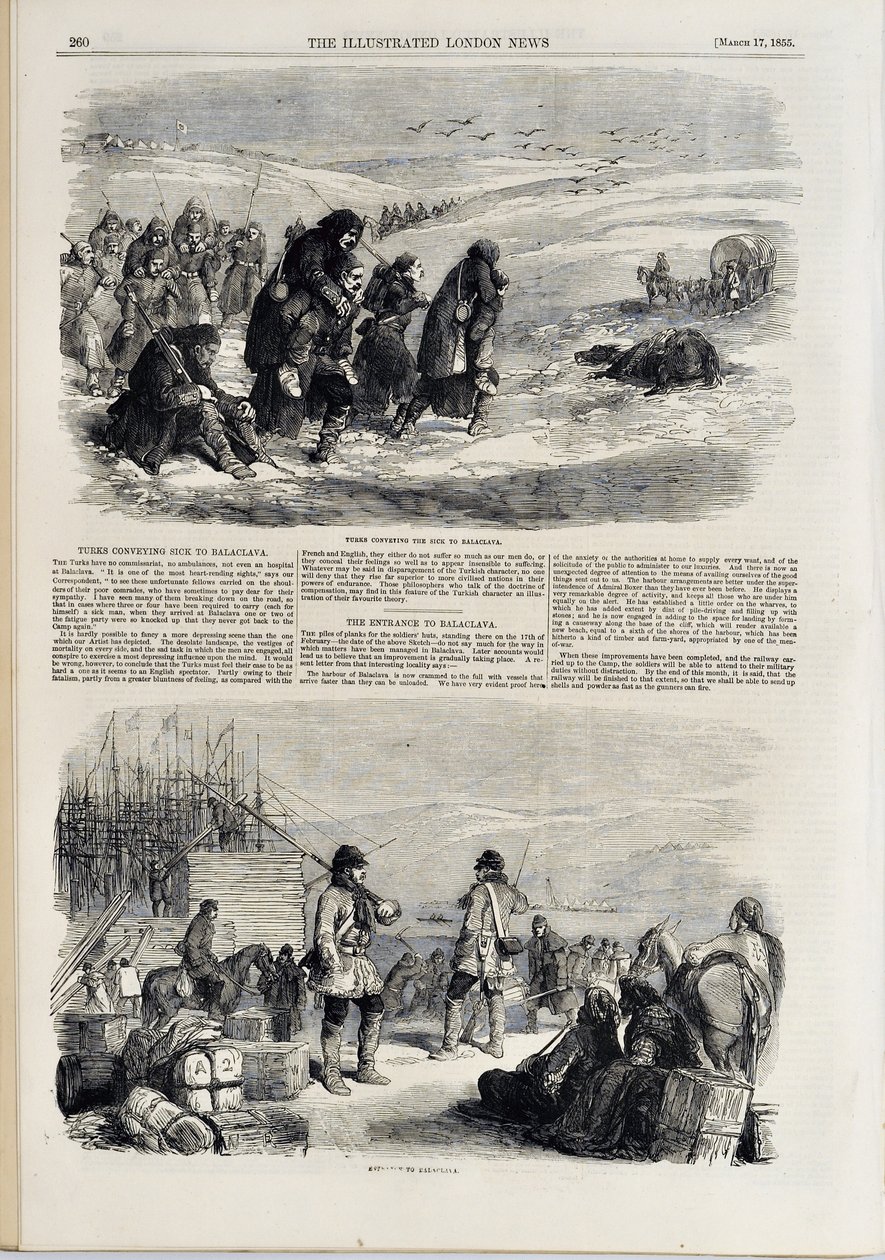مشهد من بالاكلافا ، من "The Illustrated London News" بواسطة مدرسة اللغة الإنجليزية