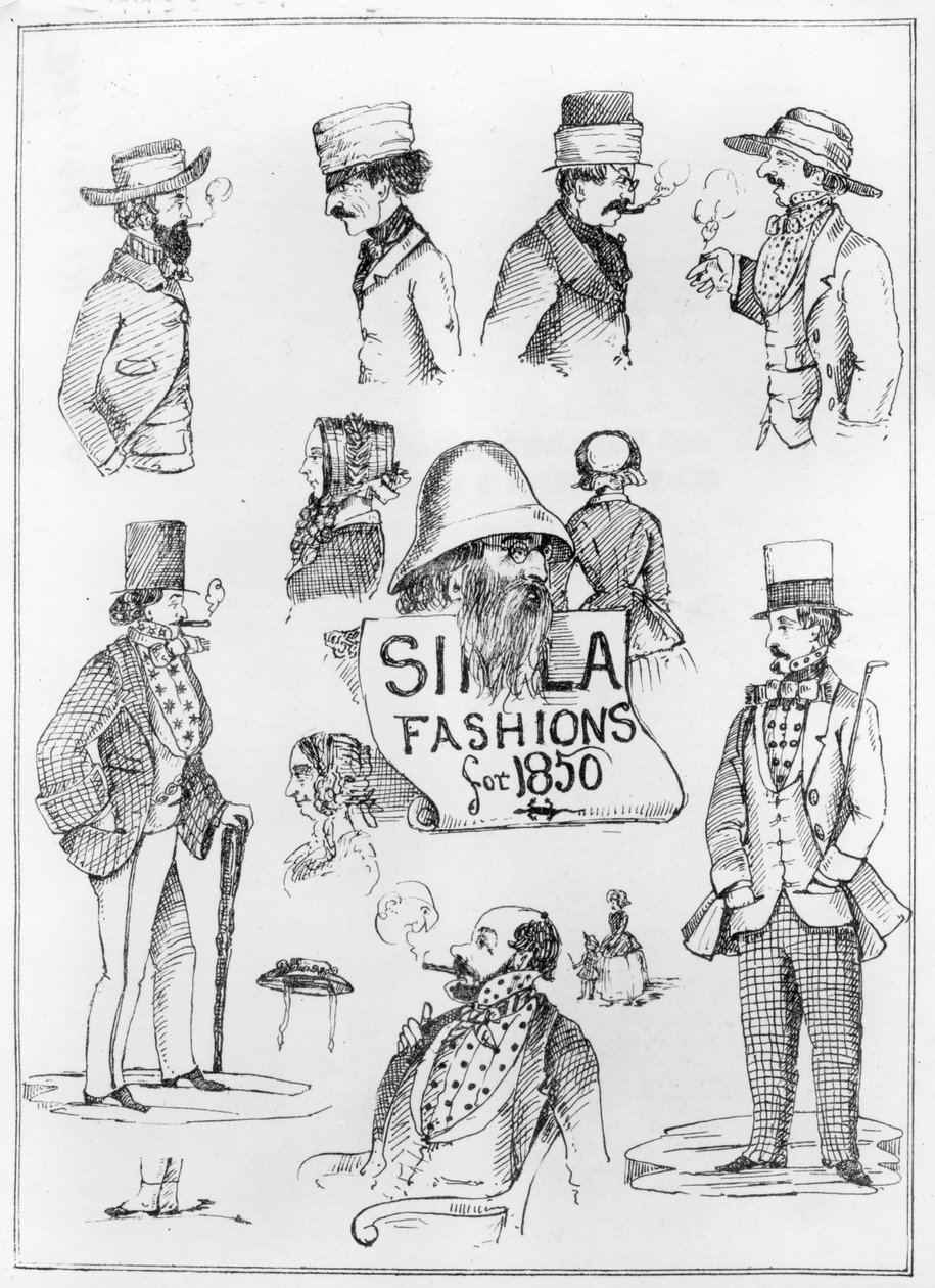 أزياء سيملا لعام 1850 بواسطة مدرسة اللغة الإنجليزية