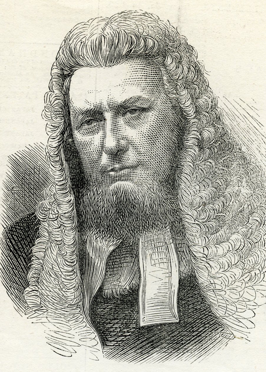 السير ريتشارد بول أمفليت (1809-83) من أخبار لندن المصورة 7 فبراير 1874 بواسطة مدرسة اللغة الإنجليزية
