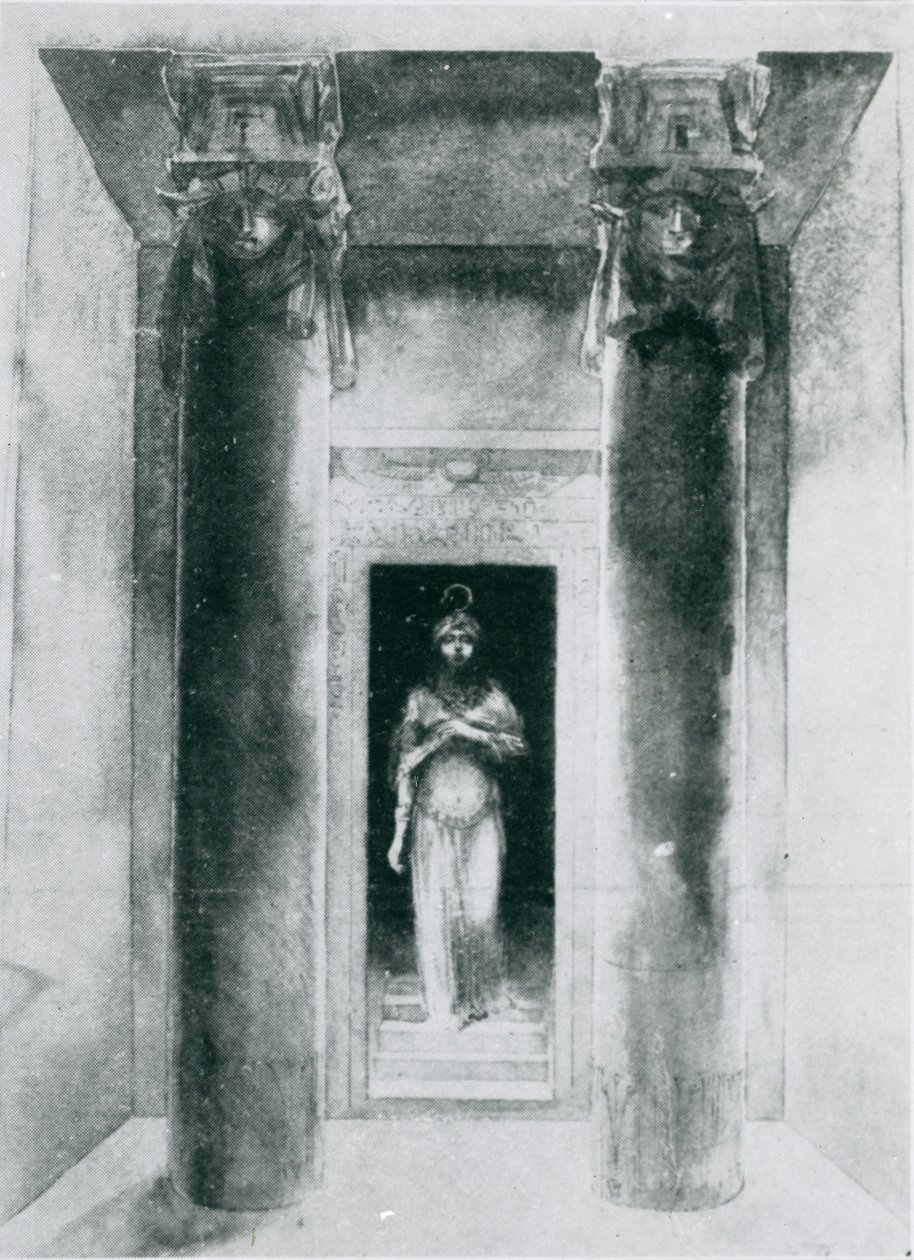 رسم مينا ماذرز (1865-1928) في دور الكاهنة الكبرى أناري ، عمل طقوس إيزيس ، باريس ، 1899 بواسطة مدرسة اللغة الإنجليزية