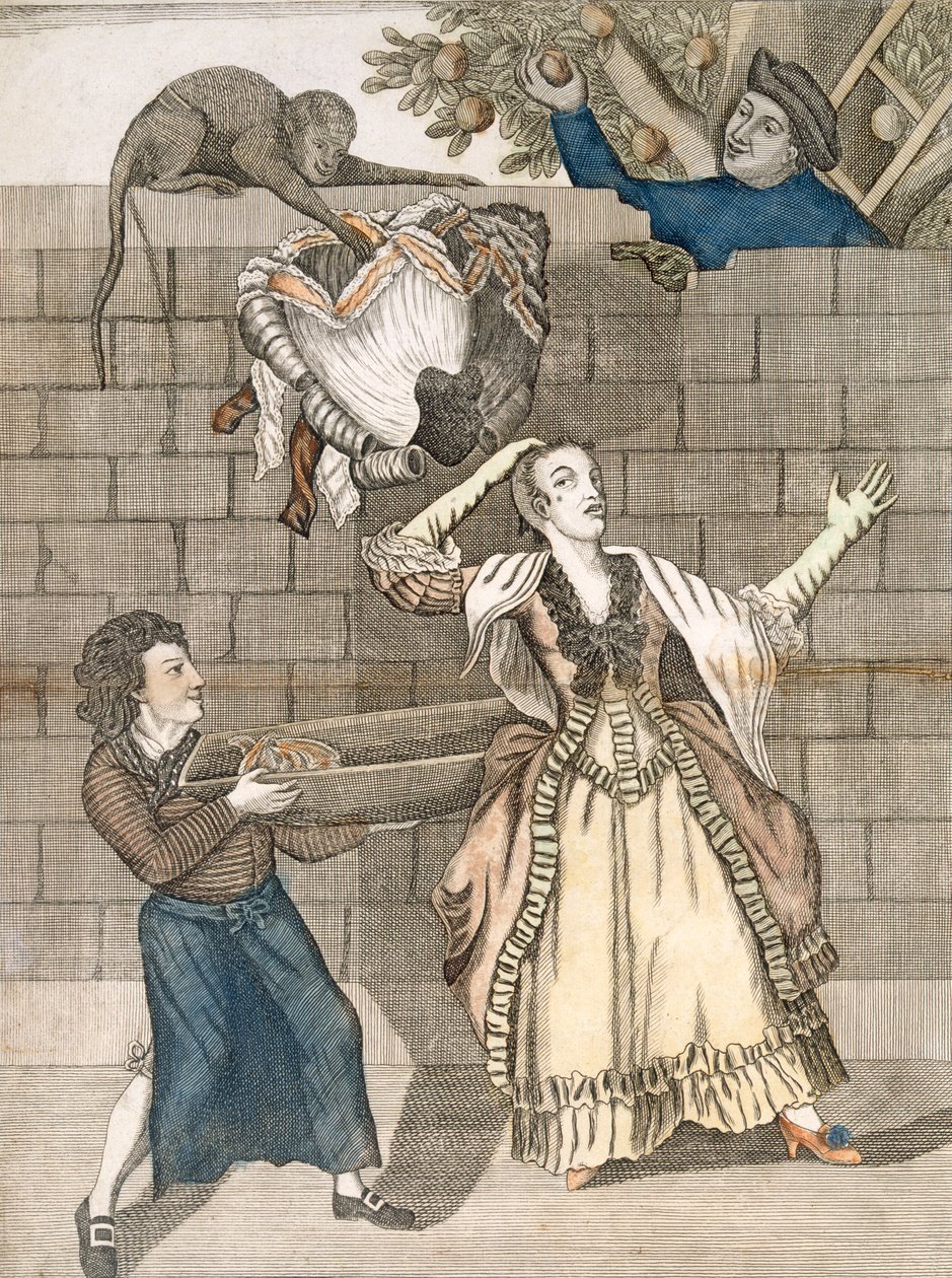 طفيف من يد قرد أو رأس Ladys Unloaded ، من رسم أصلي بواسطة Grimm ، مطبوع لـ Carington Bowles ، London ، حانة. 1778 بواسطة مدرسة اللغة الإنجليزية