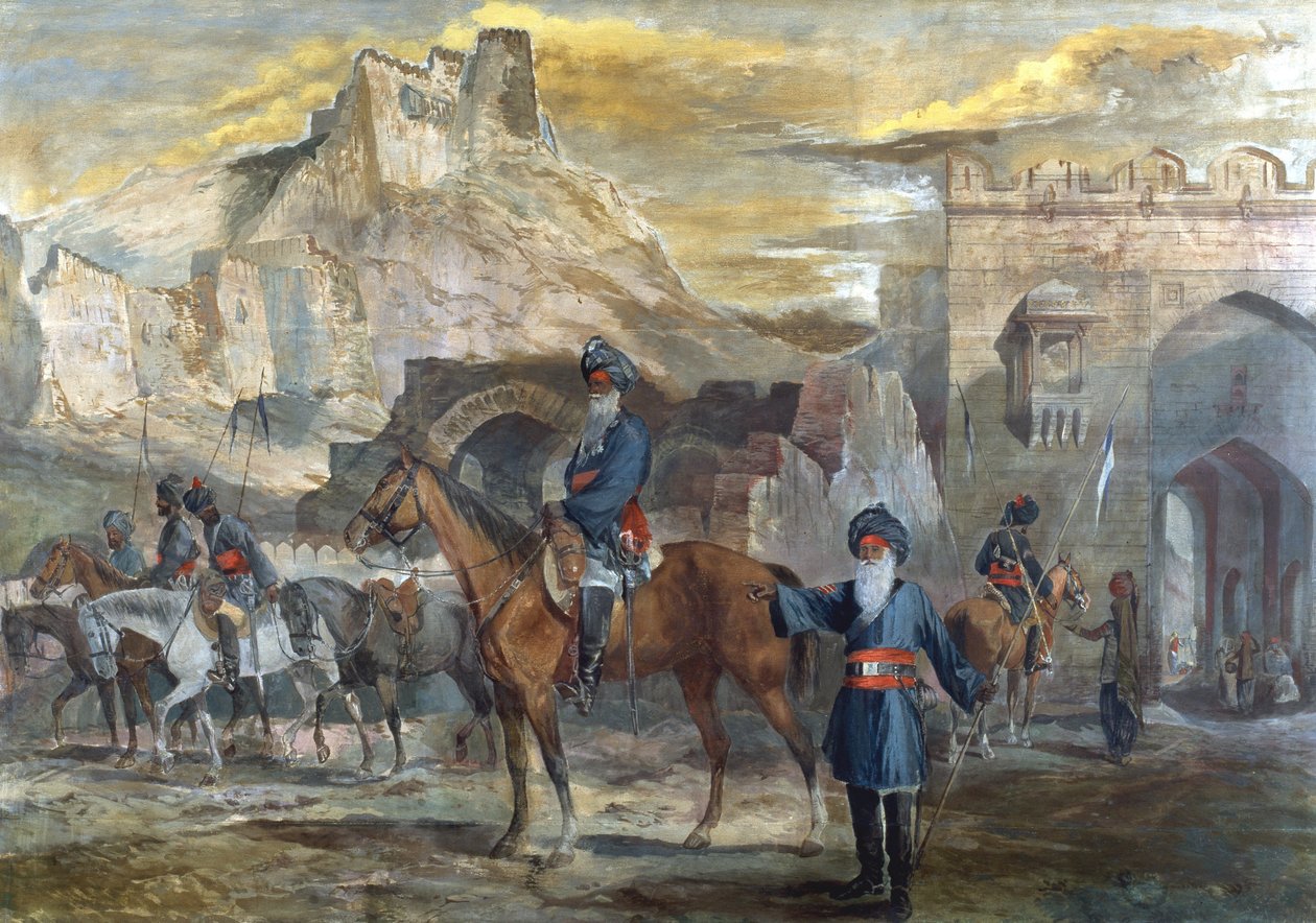 سوارس ، الفوج التاسع عشر من لانسر البنغال في أفغانستان ، c.1880 بواسطة مدرسة اللغة الإنجليزية