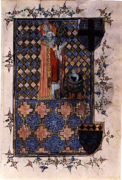 القديس نيكولاس إحياء الشباب ، من كتاب الصلوات حوالي 1400-40 (ورق) بواسطة مدرسة اللغة الإنجليزية