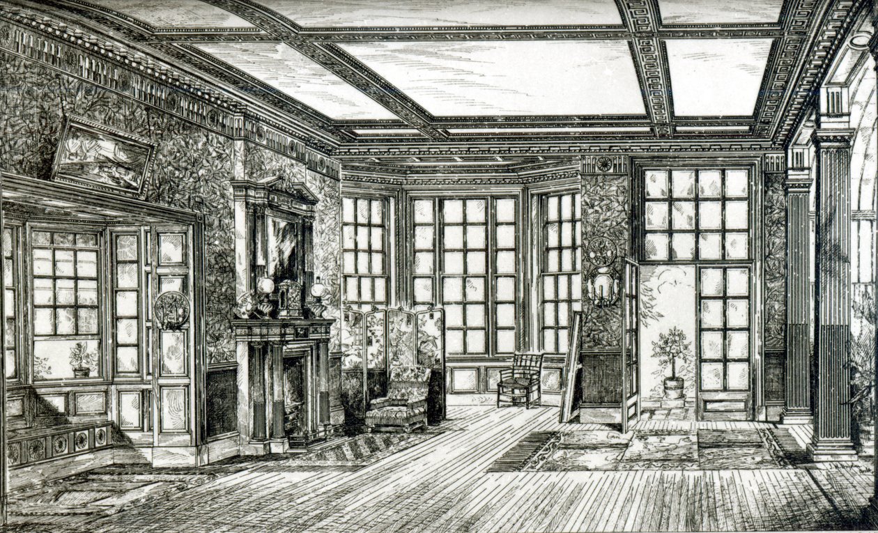 استوديو لجيمس تيسوت إسكواير ، طريق غروف إند ، 1874 (ليثو) (صور من وزن الجسم) بواسطة مدرسة اللغة الإنجليزية