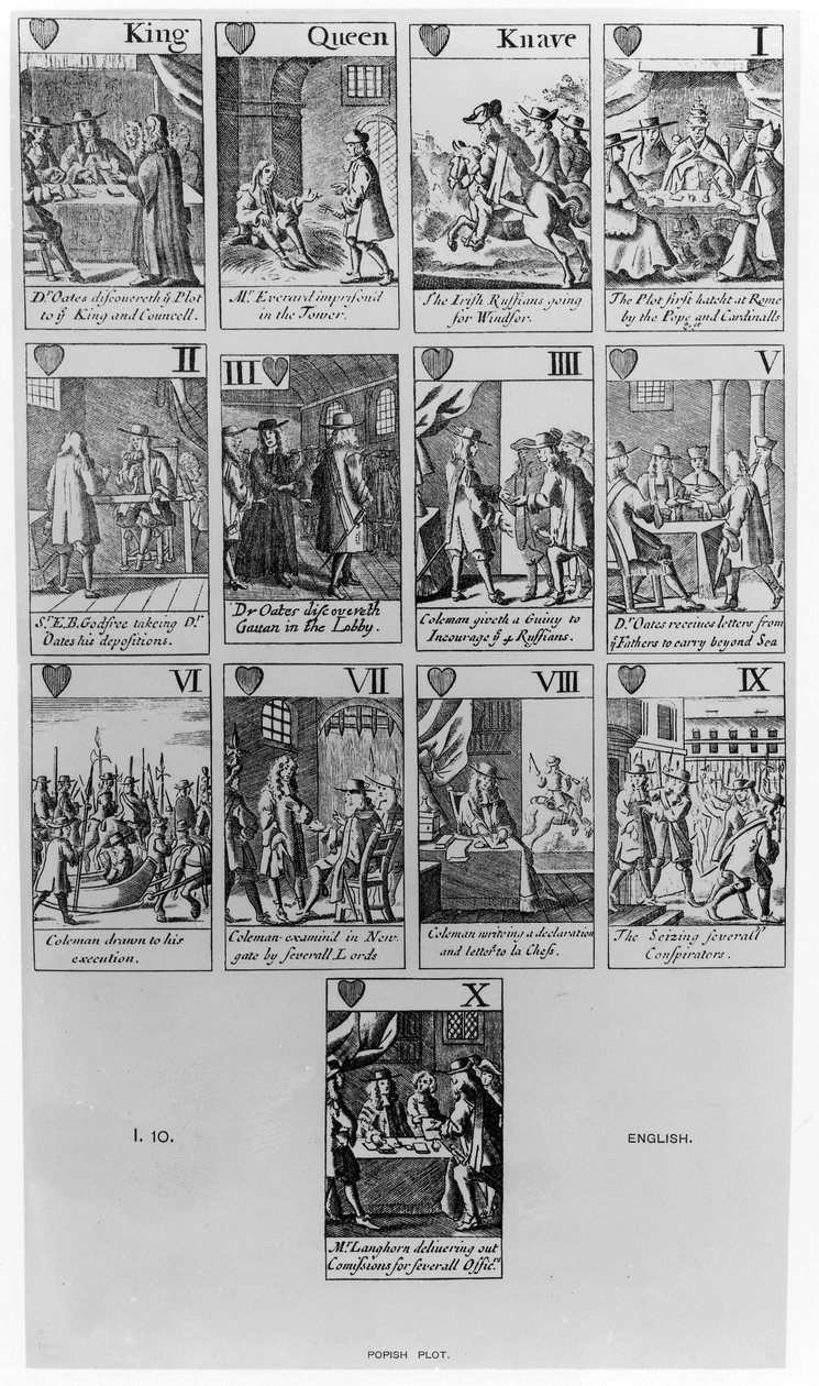 بدلة قلوب توضح "الحبكة الفلبينية" ، 1679 بواسطة مدرسة اللغة الإنجليزية