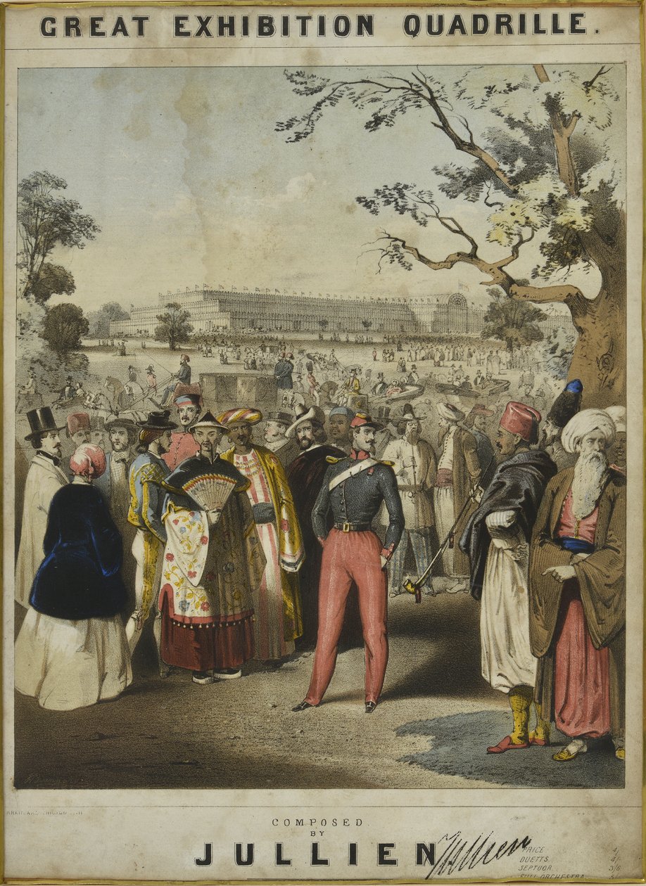 1851 Union Polka. تم نقشها باحترام على العبقرية الميكانيكية لجميع الأمم بواسطة JG Jones ، Master of the Band 16th Queens Lancers ، 1851 بواسطة مدرسة اللغة الإنجليزية