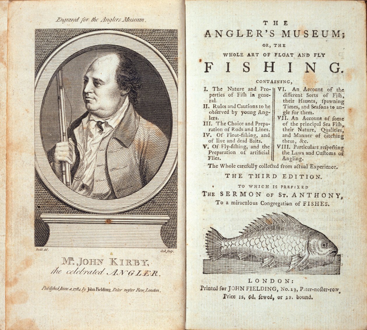 متحف الصيادون ؛ أو ، الفن الكامل للصيد بالذبابة والطيران ، بقلم جون كيربي ، تم نشره عام 1784 بواسطة مدرسة اللغة الإنجليزية