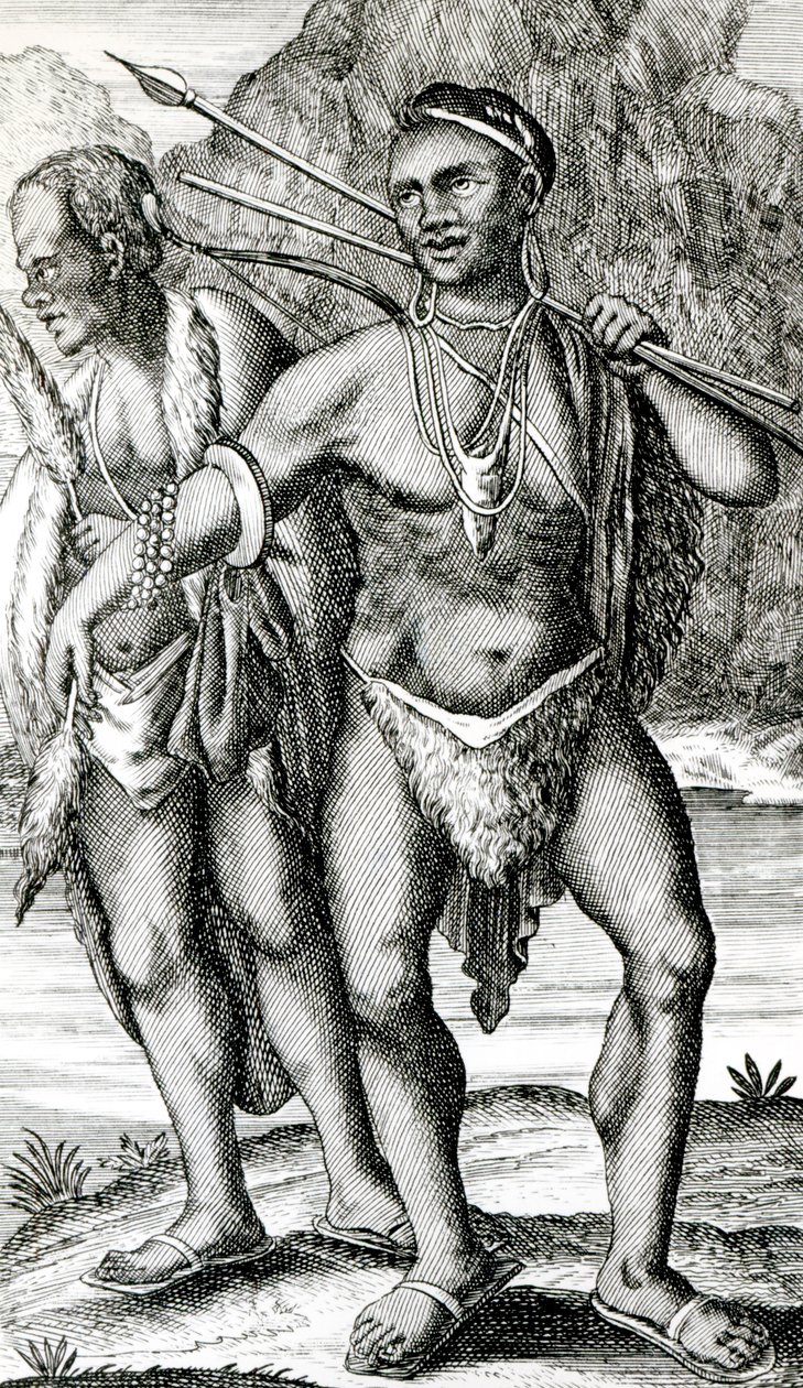 ملابس رجال Hottentot بواسطة مدرسة اللغة الإنجليزية