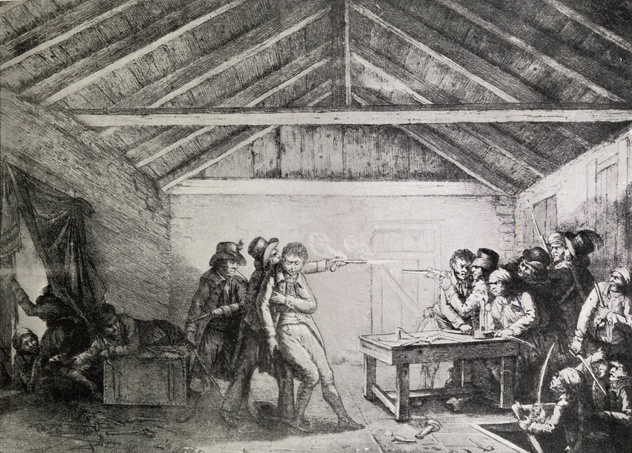 القبض على متآمري كاتو ستريت في 23 فبراير 1820 بواسطة مدرسة اللغة الإنجليزية