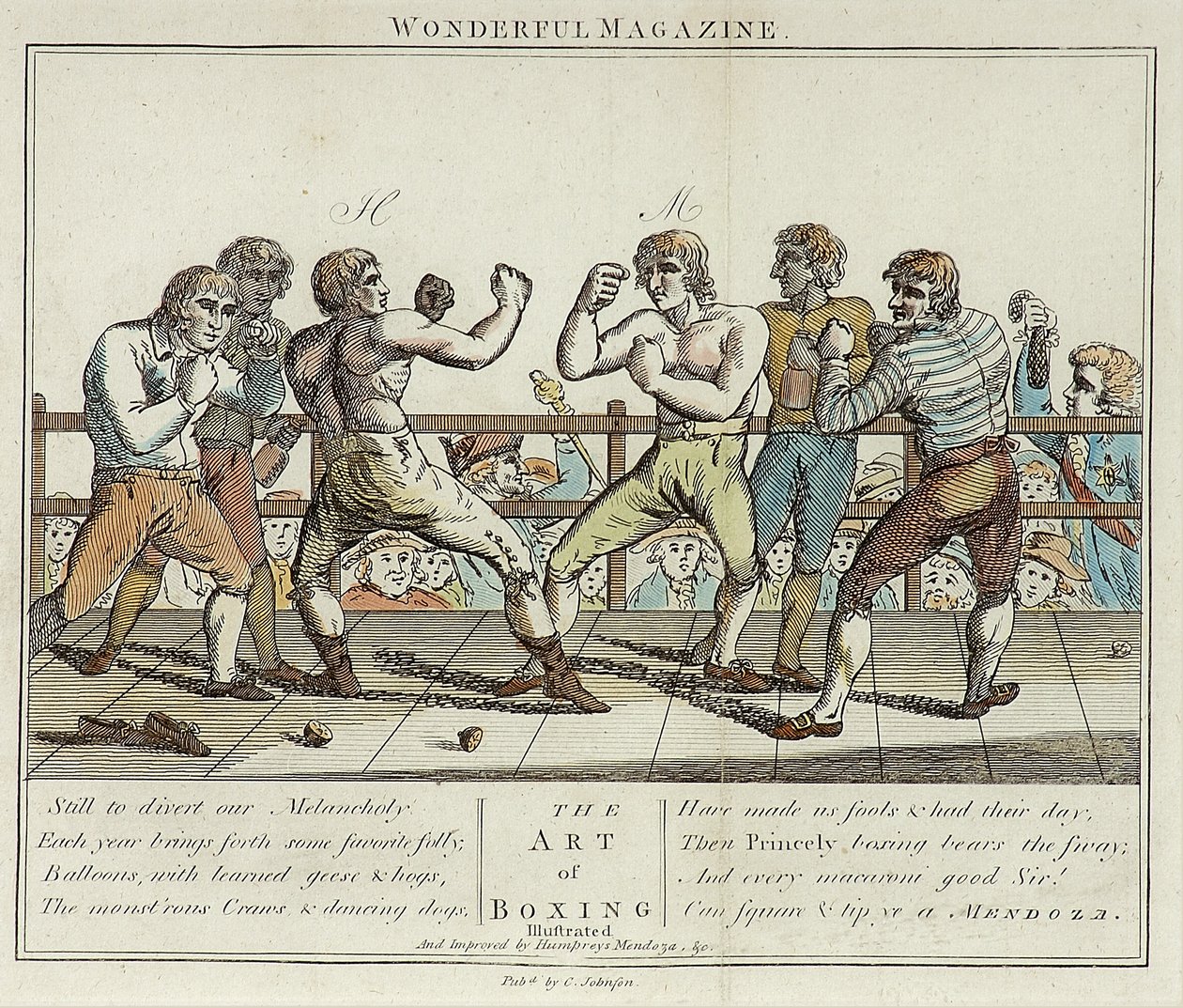 The Art of Boxing (colour litho) بواسطة مدرسة اللغة الإنجليزية