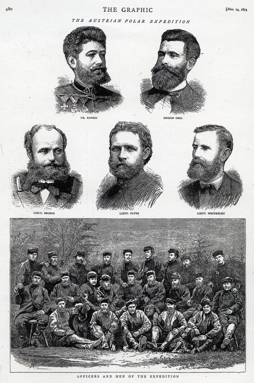 البعثة القطبية النمساوية ، نشرت في الجرافيك ، Novemeber 14 1874 بواسطة مدرسة اللغة الإنجليزية