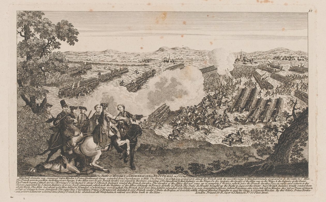 معركة ميندين أو ثورهاوزن في ويستفاليا في الأول من أغسطس 1759؟ بواسطة مدرسة اللغة الإنجليزية