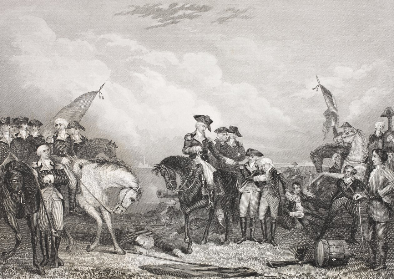 معركة ترينتون ، 26 ديسمبر 1776 ، من "معرض الصور التاريخية" ، تم نشرها عام 1880 بواسطة مدرسة اللغة الإنجليزية