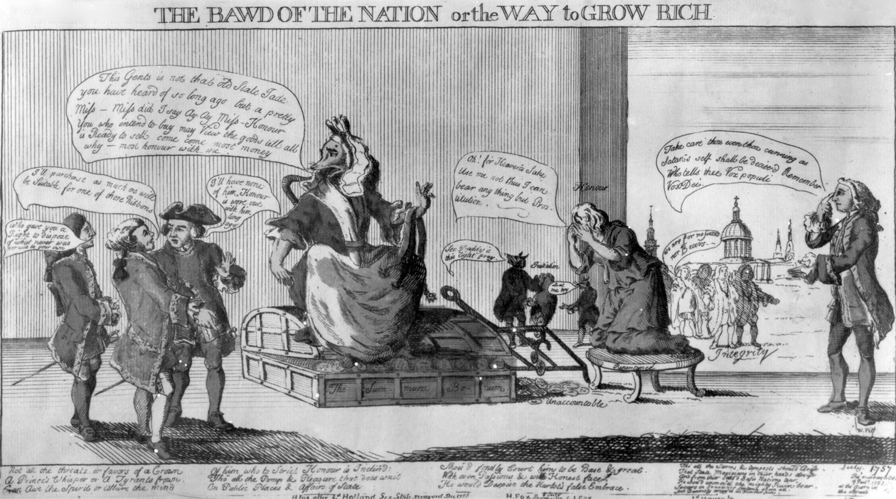 Bawd of the Nation ، أو The Way to Grow Rich ، نشره ماثيو دارلي ، 1757 بواسطة مدرسة اللغة الإنجليزية