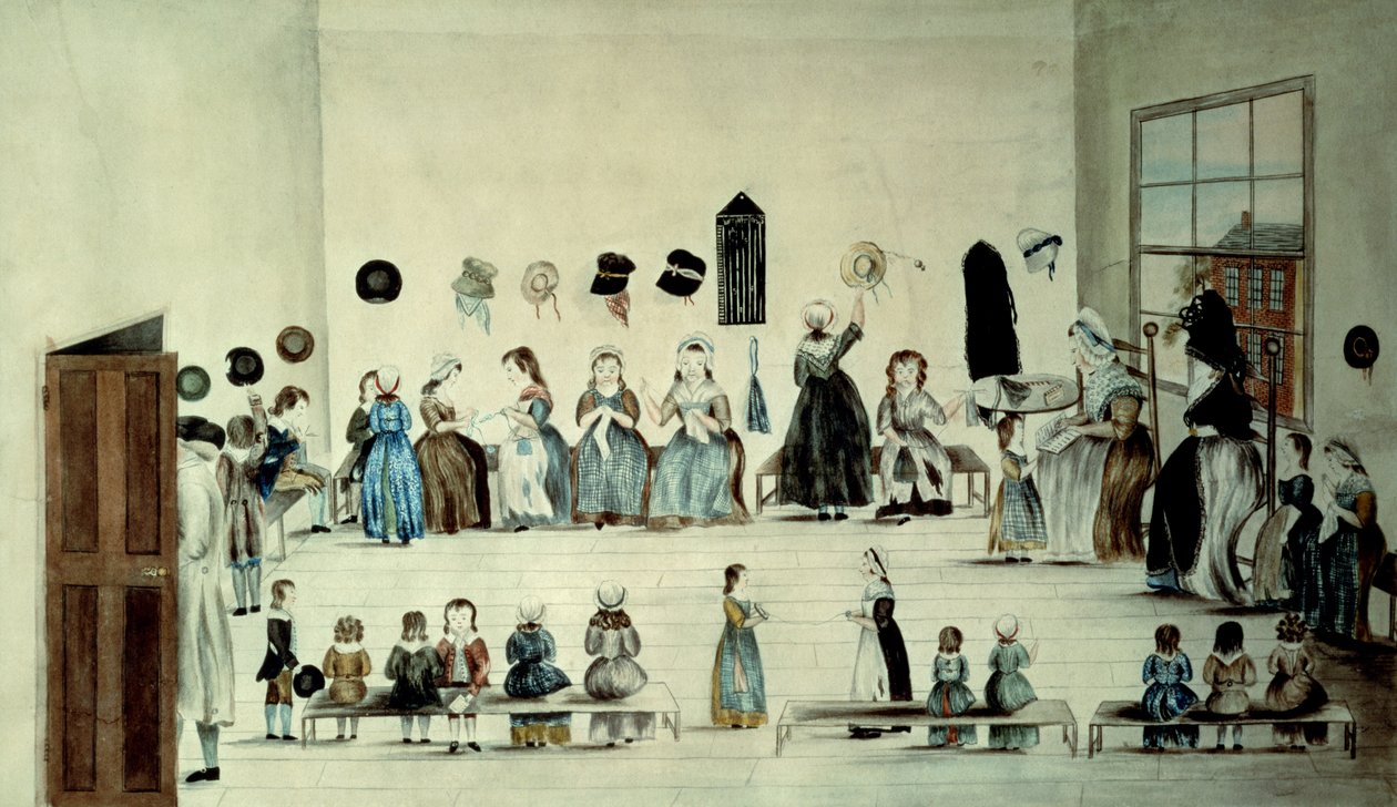 The Benevolent School (watercolor on paper) بواسطة مدرسة اللغة الإنجليزية