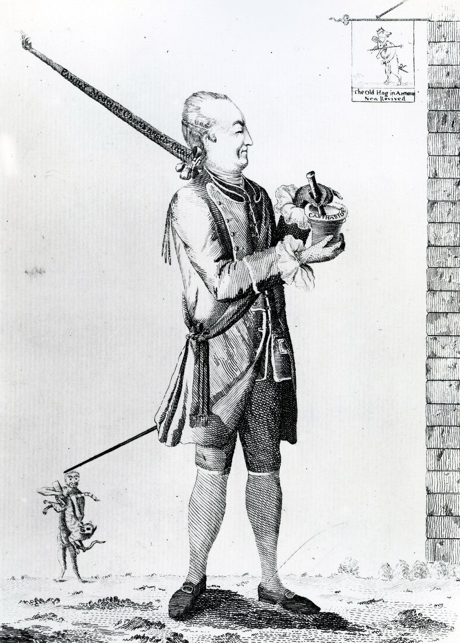 المعكرونة الكيمائية ، نشرها G. Terry، 1772 (mezzotint) بواسطة مدرسة اللغة الإنجليزية