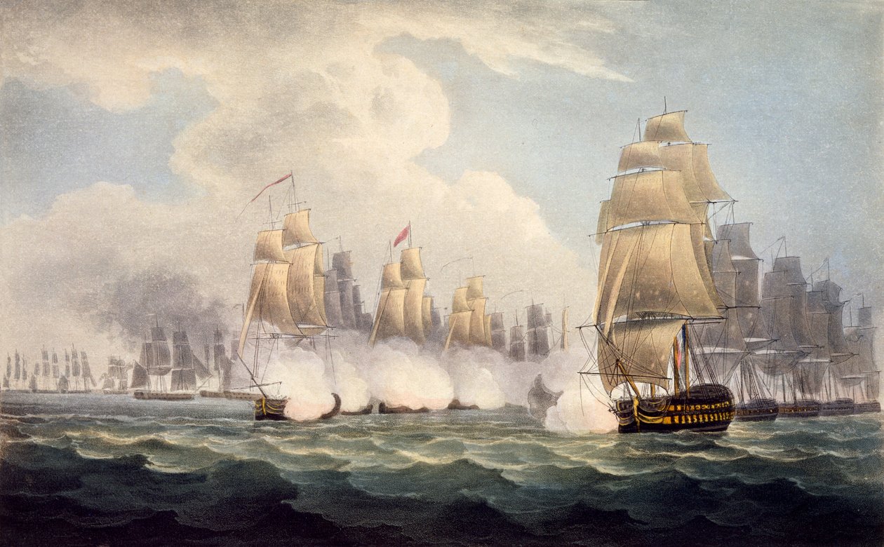 هزيمة الفرنسيين تحت Linois بواسطة Commodore Dances Squadron ، 15 فبراير 1804 ، من التسلسل الزمني البحري لبريطانيا العظمى ، بقلم ج. بواسطة مدرسة اللغة الإنجليزية