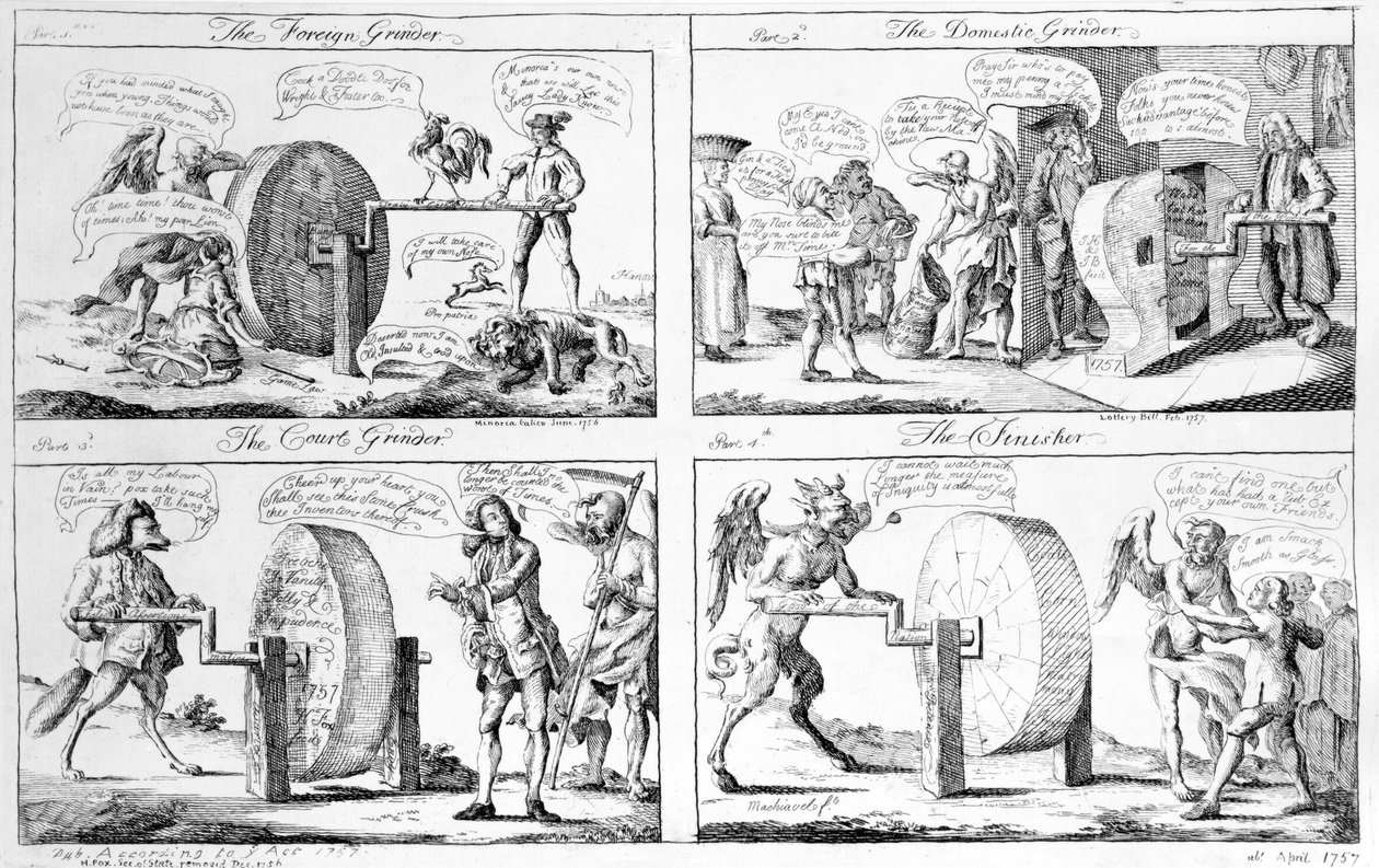 المطحنة الأجنبية ، المطحنة المحلية ، مطحنة المحكمة ، التشطيب ، 1757 بواسطة مدرسة اللغة الإنجليزية