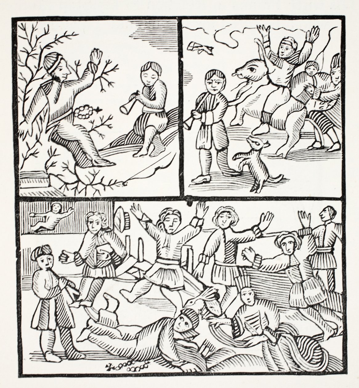 The Fryar and the Boy ، التوضيح من كتب الفصل الثاني عشر للكاتب جون أشتون ، حانة. 1882 بواسطة مدرسة اللغة الإنجليزية