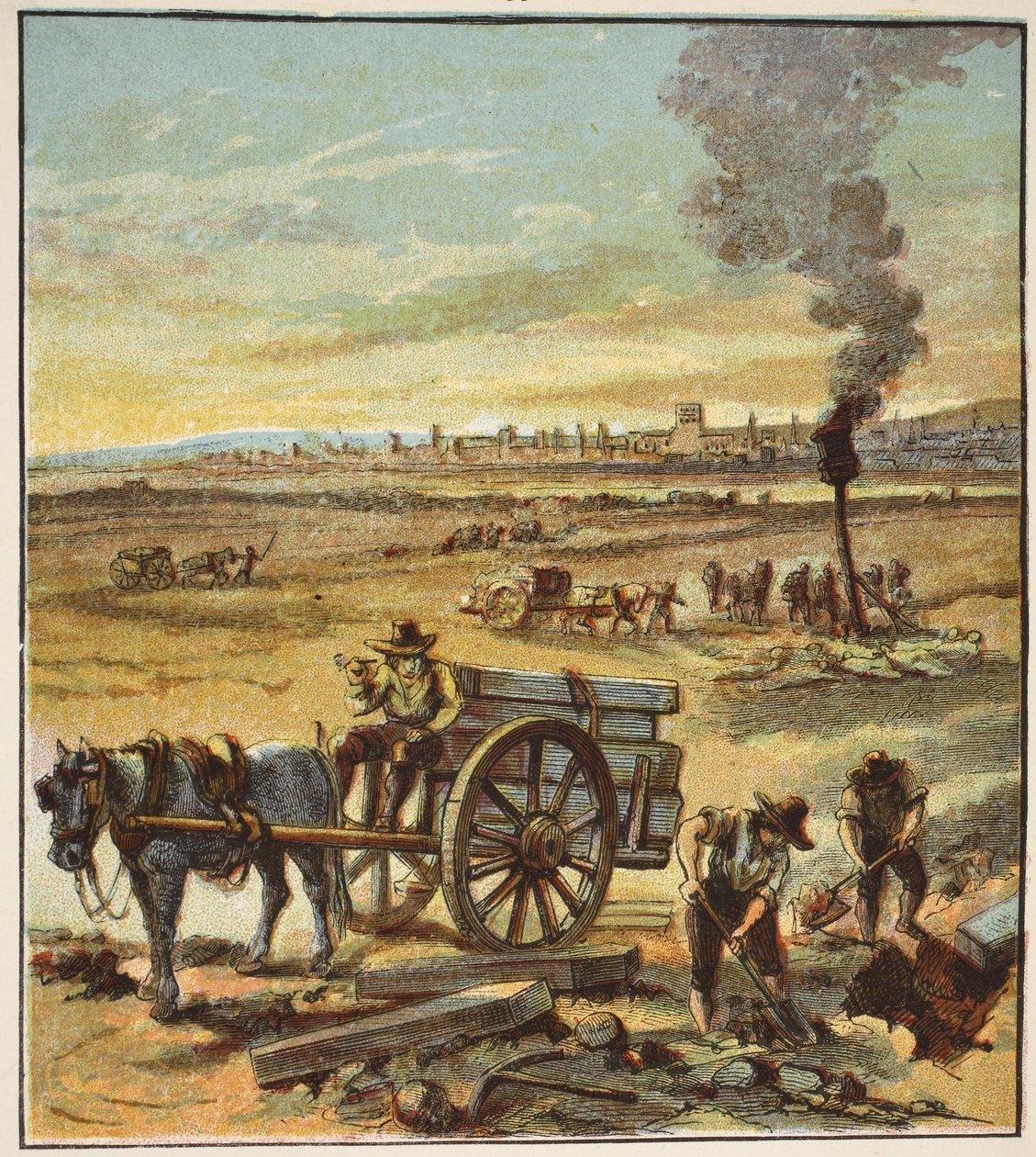 الطاعون العظيم، حانة. 1890 (طباعة حجرية ملونة) بواسطة مدرسة اللغة الإنجليزية
