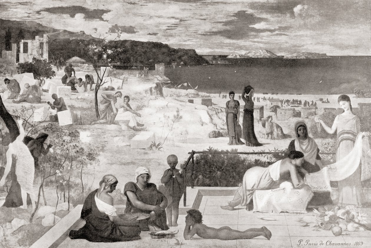مستعمرة ماساليا اليونانية ، من Hutchinson History of the Nations ، حانة 1915 بواسطة مدرسة اللغة الإنجليزية