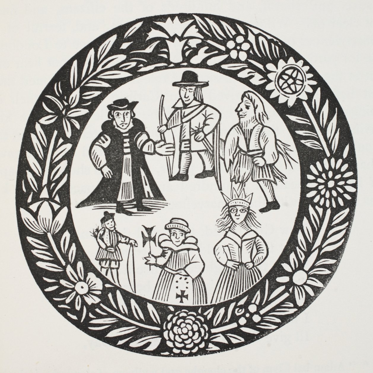 تاريخ آدم بيل ، Clim of the Clough و William of Cloudeslie ، صورة توضيحية من كتب الفصل الثاني عشر للكاتب John Ashton ، حانة. 1882 بواسطة مدرسة اللغة الإنجليزية