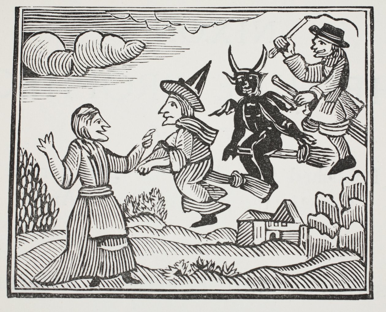 تاريخ الأم شيبتون ، رسم توضيحي من كتب الفصل الثاني عشر للكاتب جون أشتون ، حانة. 1882 بواسطة مدرسة اللغة الإنجليزية