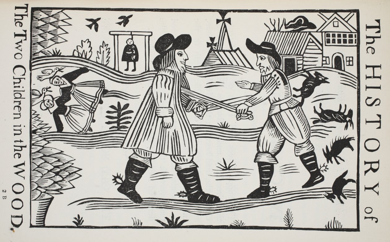تاريخ الطفلين في الخشب ، توضيح من كتب الفصل الثاني عشر للكاتب جون أشتون ، حانة. 1882 بواسطة مدرسة اللغة الإنجليزية