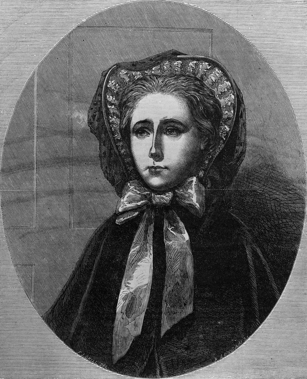 العسل. السيدة يلفيرتون ، 1861 (ورق الصحف) بواسطة مدرسة اللغة الإنجليزية