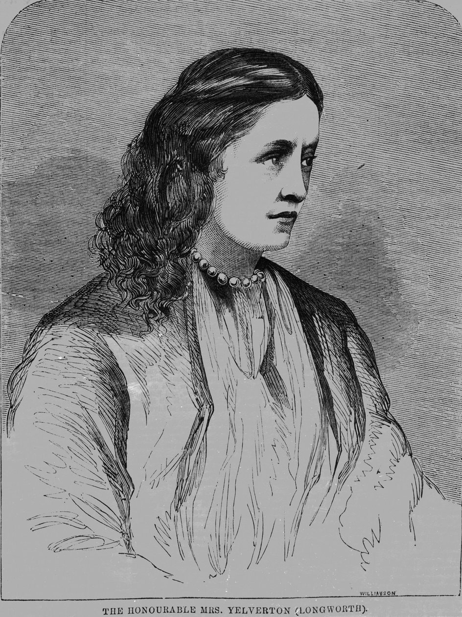 العسل. السيدة يلفيرتون ، رسم توضيحي من "أخبار رياضية مصورة" ، 1861 (ورق الصحف) بواسطة مدرسة اللغة الإنجليزية