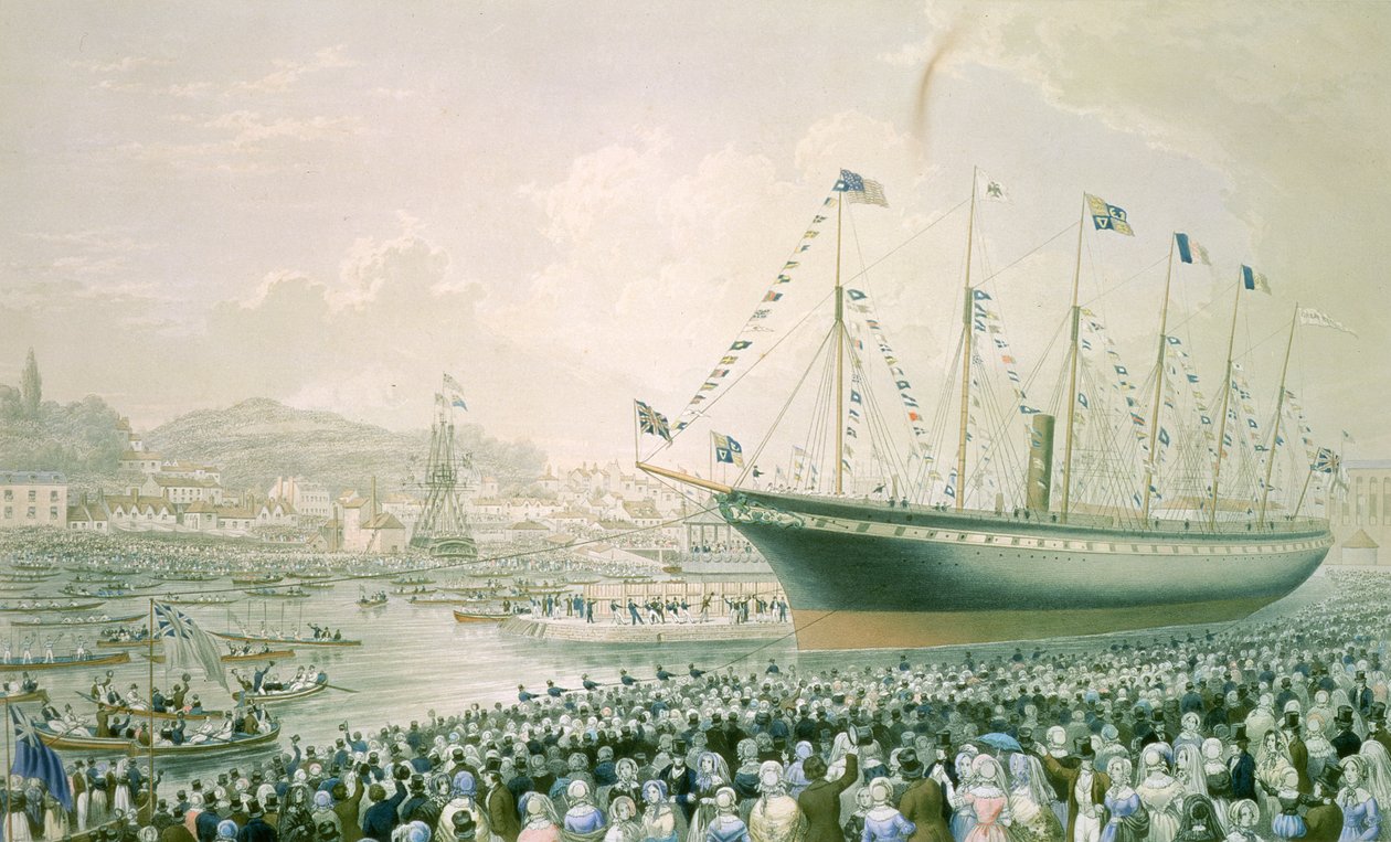 The Launch of the Steamship `The Great Britain