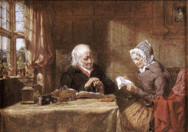 الرسالة ، أو الأخبار من عفار ، حوالي 1860 (زيت على قماش) بواسطة مدرسة اللغة الإنجليزية