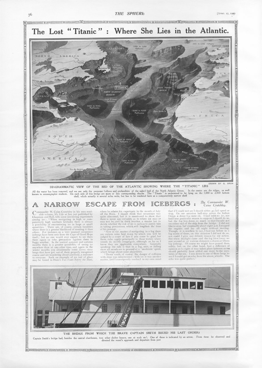 The Lost Titanic - حيث ترقد في المحيط الأطلسي ، من المجال ، 27 أبريل 1912 بواسطة مدرسة اللغة الإنجليزية