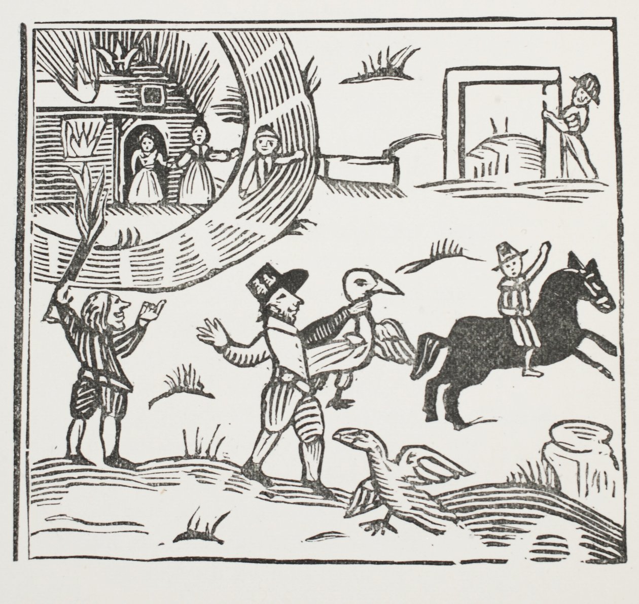The Pranks of Tom Tram ، توضيح من كتب الفصل الثاني عشر للكاتب جون أشتون ، حانة. 1882 بواسطة مدرسة اللغة الإنجليزية
