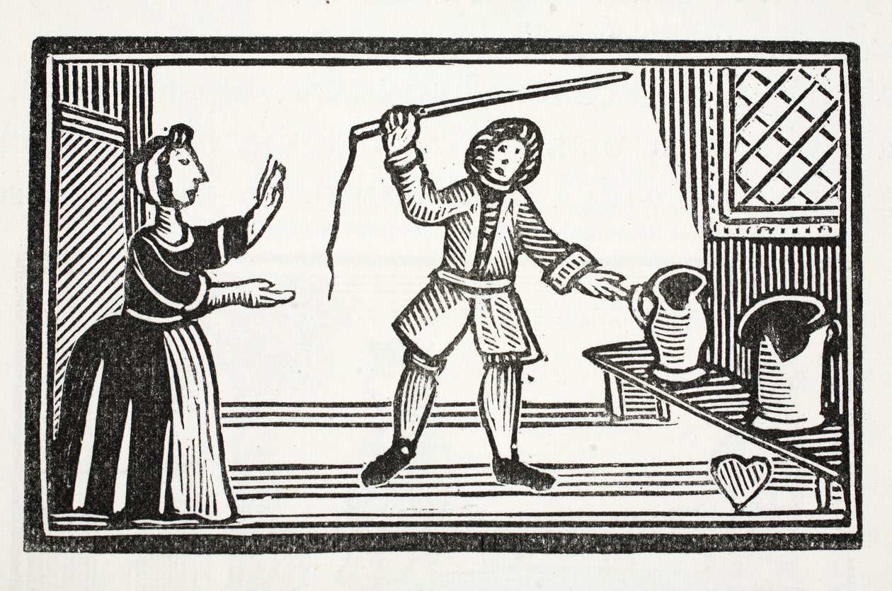 The Pranks of Tom Tram ، توضيح من كتب الفصل الثاني عشر للكاتب جون أشتون ، حانة. 1882 بواسطة مدرسة اللغة الإنجليزية
