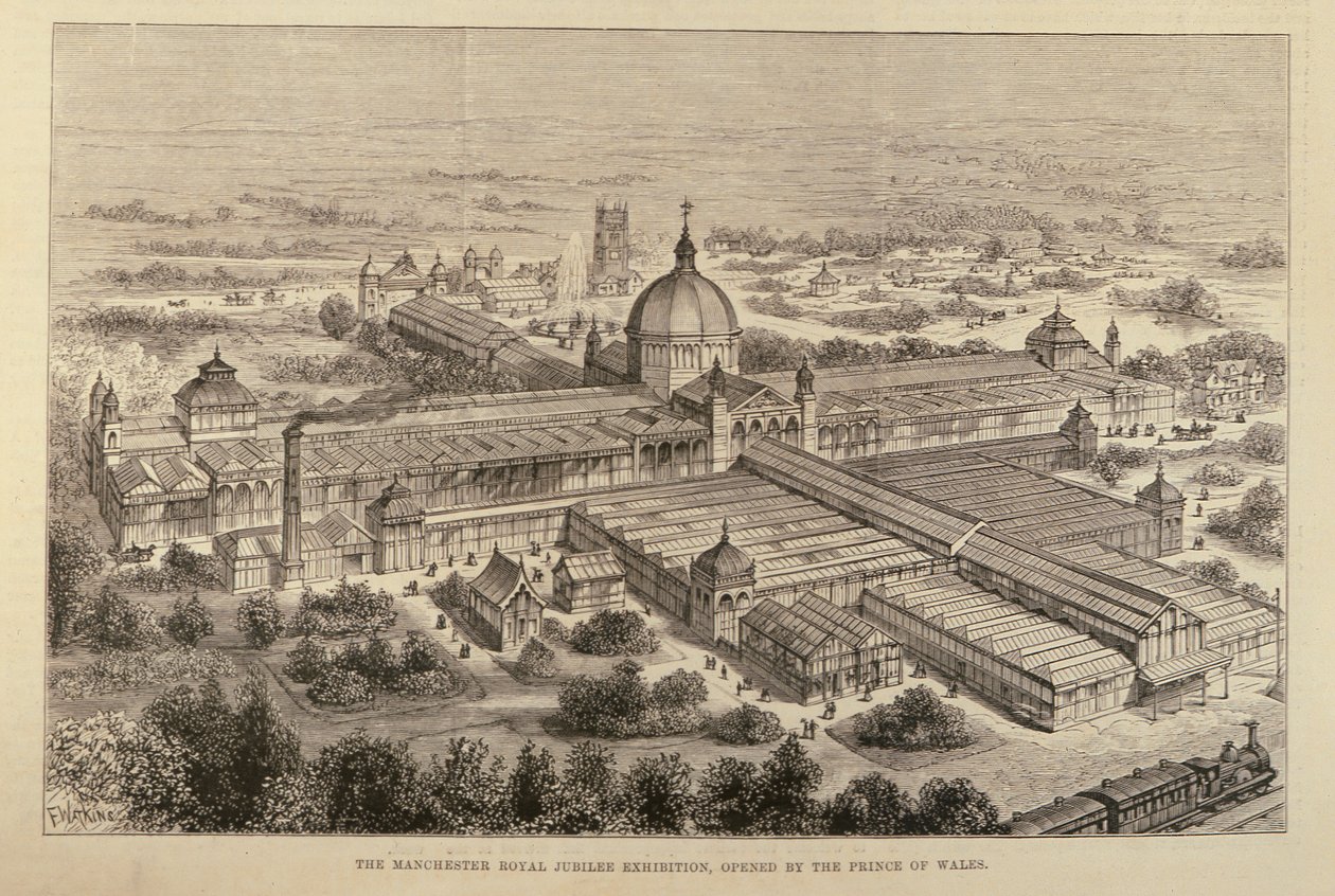 معرض اليوبيل الملكي في مانشستر ، افتتحه أمير ويلز ، من أخبار لندن المصورة ، 7 مايو 1887 بواسطة مدرسة اللغة الإنجليزية