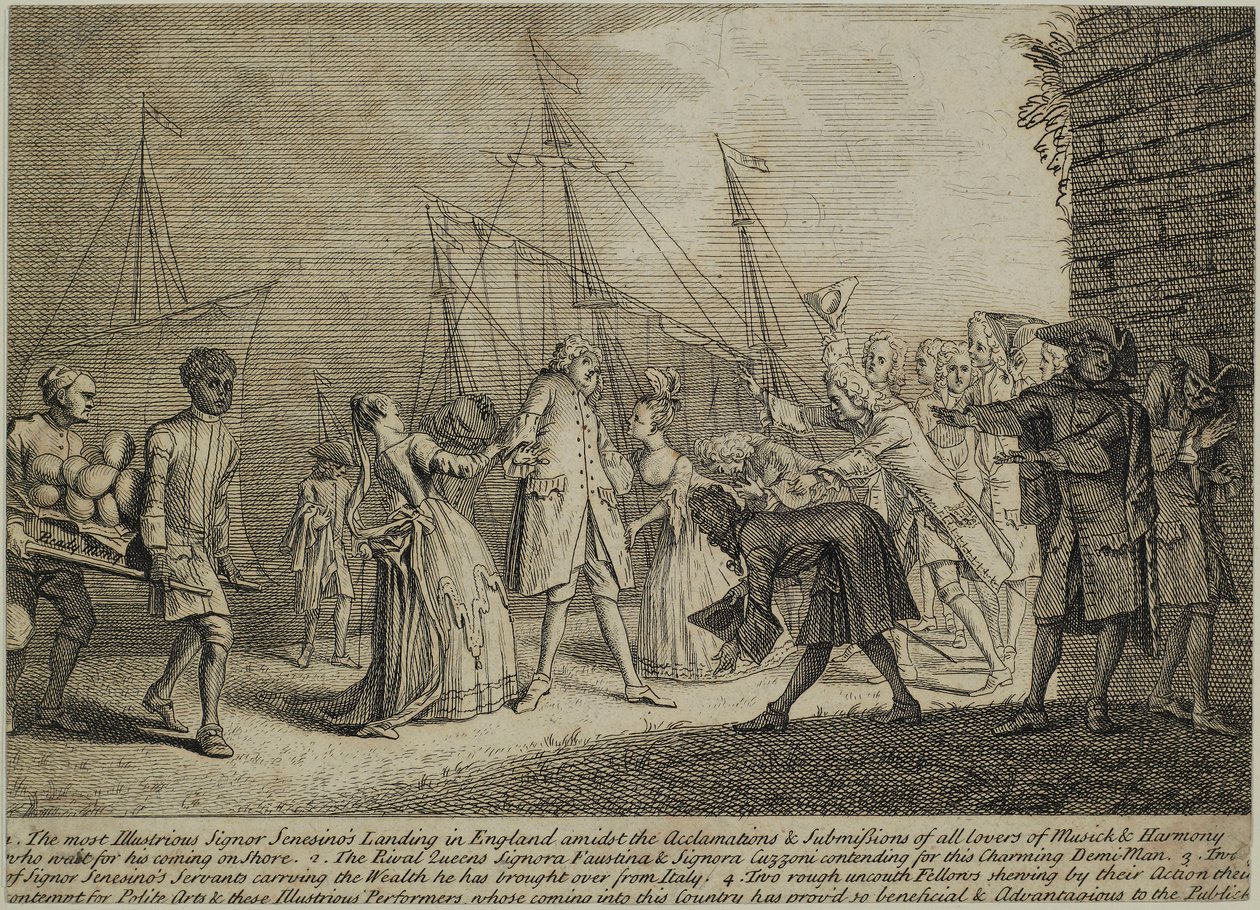 أكبر إشارة لامعة Senesinos Landing في إنجلترا ، c.1726 بواسطة مدرسة اللغة الإنجليزية